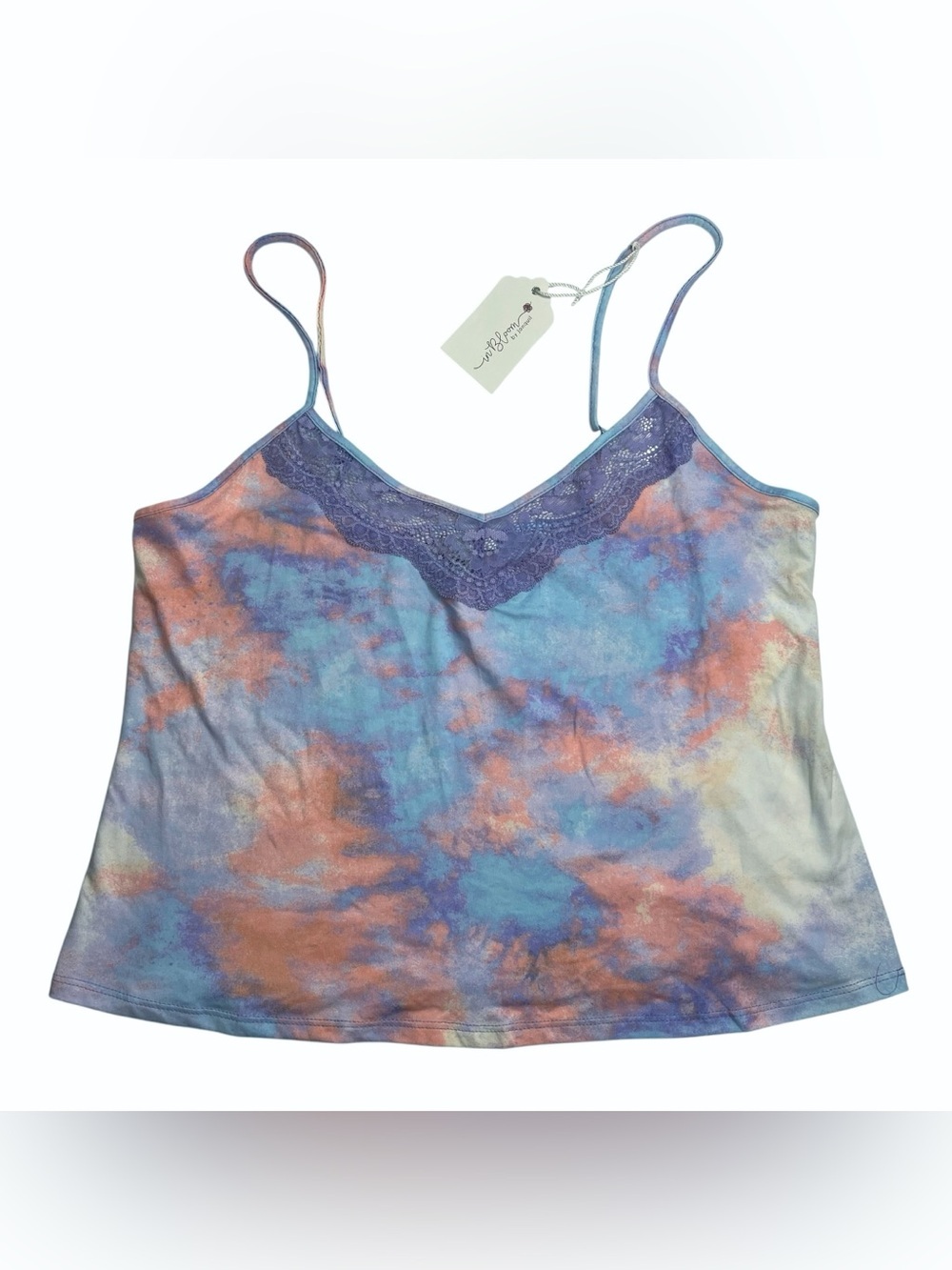 In Bloom by Jonquil Tie Dye Cami Camisole Tank Large New NWT